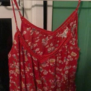 Cute Floral Red Romper